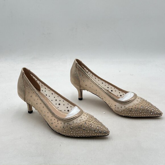 XYD Gold Rhinestone Heels - Picture 4 of 8